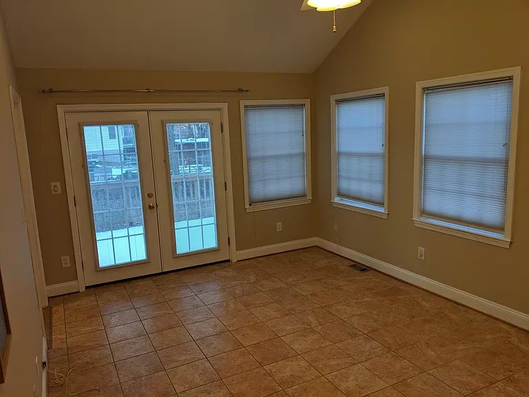 Family room with access to deck