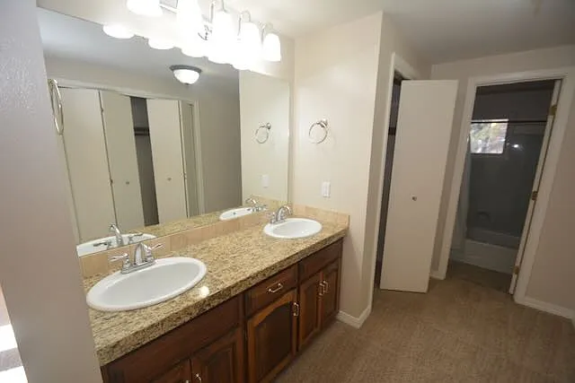 primary bath with double vanity