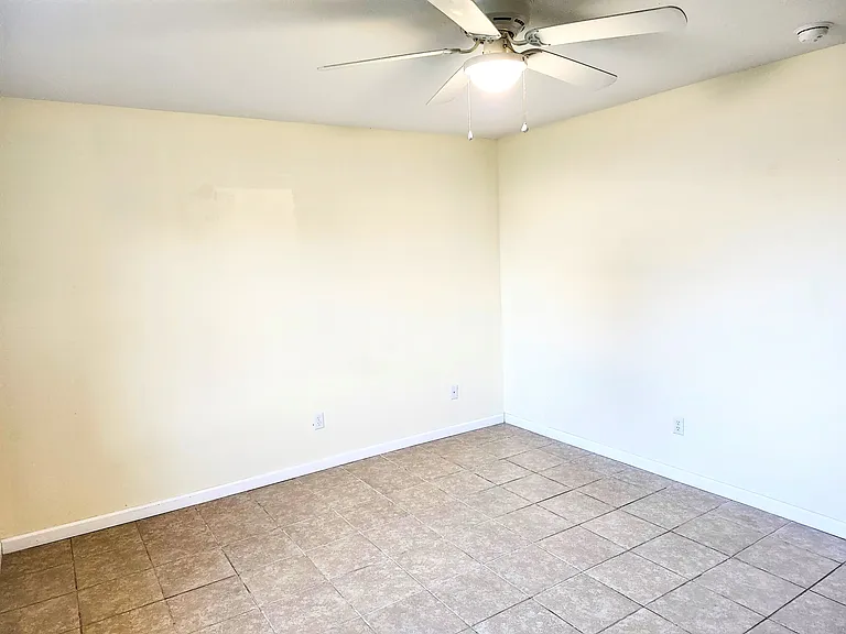 Bedroom with new fan