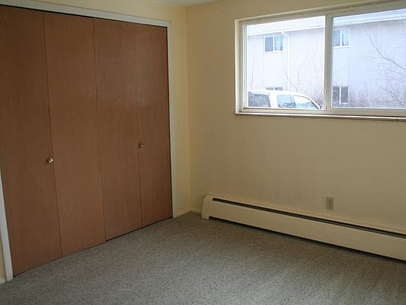 bedroom with oversized closet and new carpet