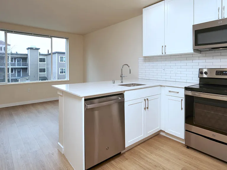 Kitchen and Studio with Hard Surface Flooring