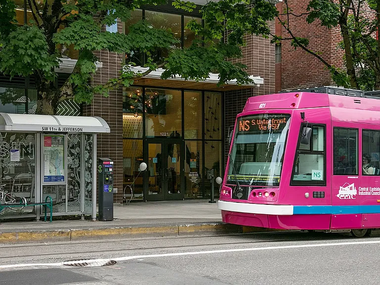 Streetcar stop right around the corner
