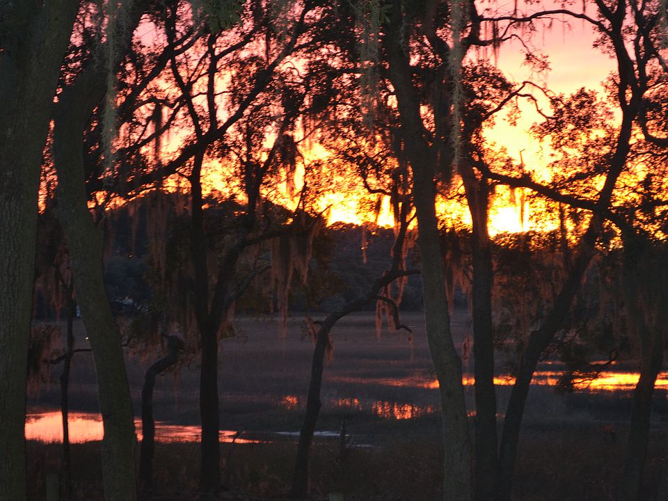 Sunset view from back deck.