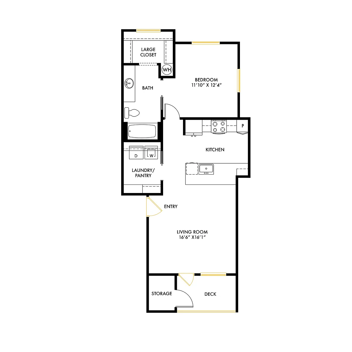 Floor plan South A5 1X1 Brand New