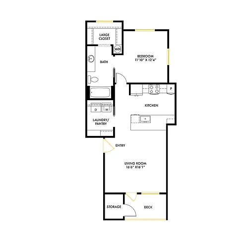 Floor plan South A5 1X1 Brand New
