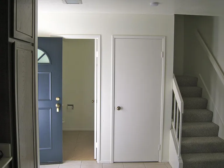 Entry - Downstairs Guest Bathroom and Closet