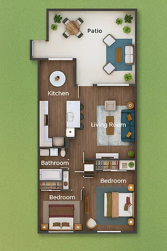 Floor plan 2x1 Flat