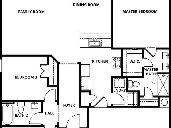 Floor plan layout of the Bowie.