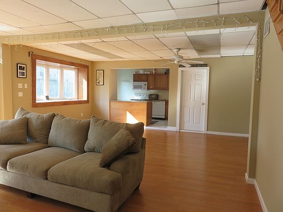 Bay window in dining area.