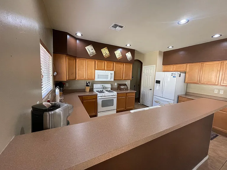 Kitchen looking from dining room.