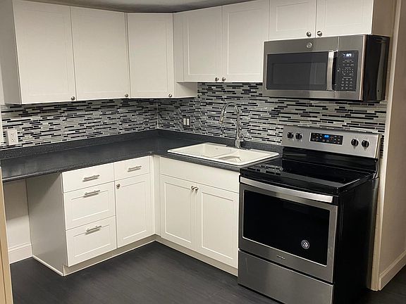 Kitchen with new appliances.