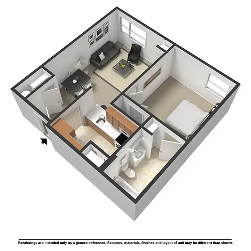 Floor plan 1 Bedroom