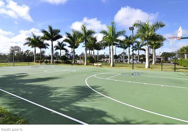 Basketball amenity area