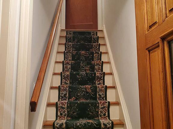 Front Entrance is your Exclusive Entrance to the 2nd floor apartment. The other apartment uses the side door entrance.