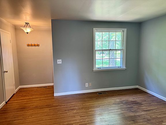 Spacious living room and front entrance