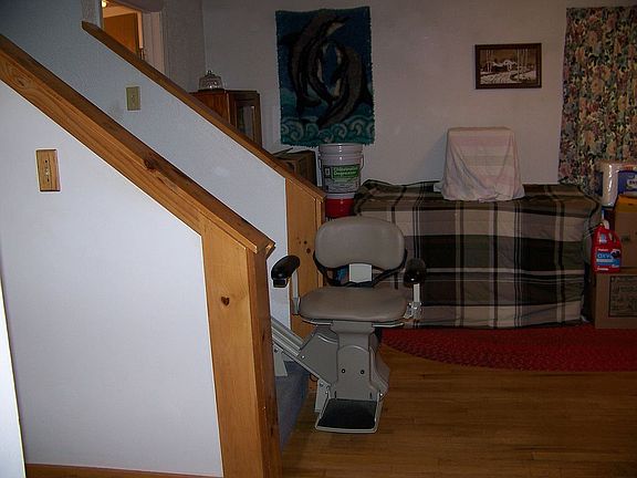 Stairs and pantry-entrance