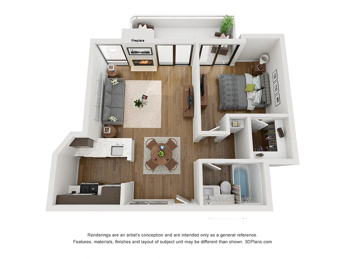 Floor plan 1X1