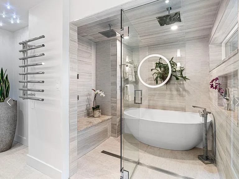 Primary Shower and Tub