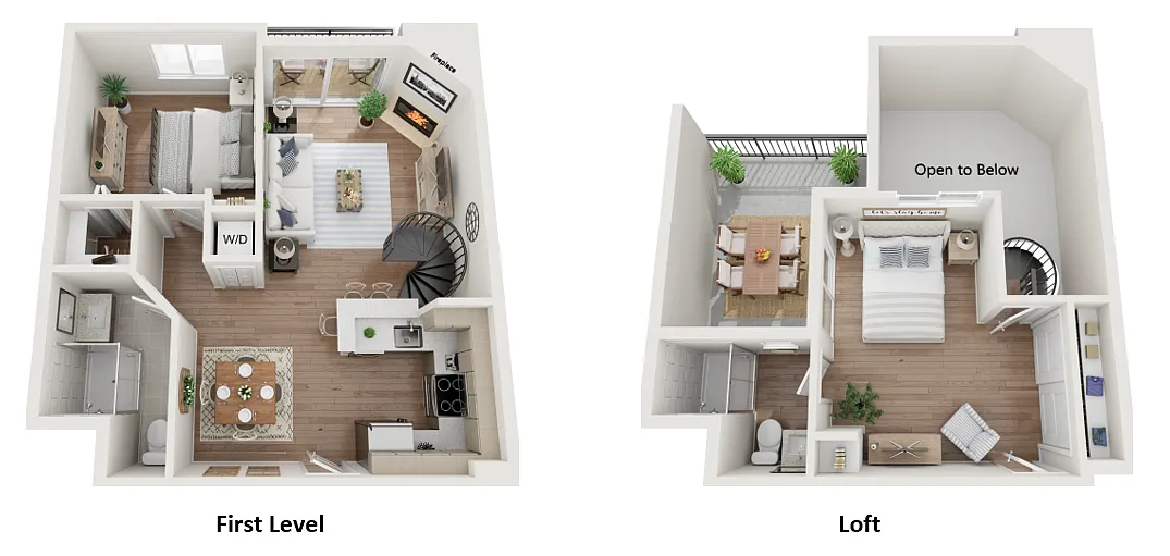 Floor plan Ocean View Two Bedroom