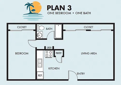 Floor plan 1 Bedroom