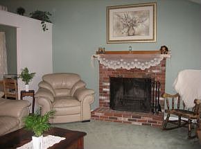 Fireplace in living room