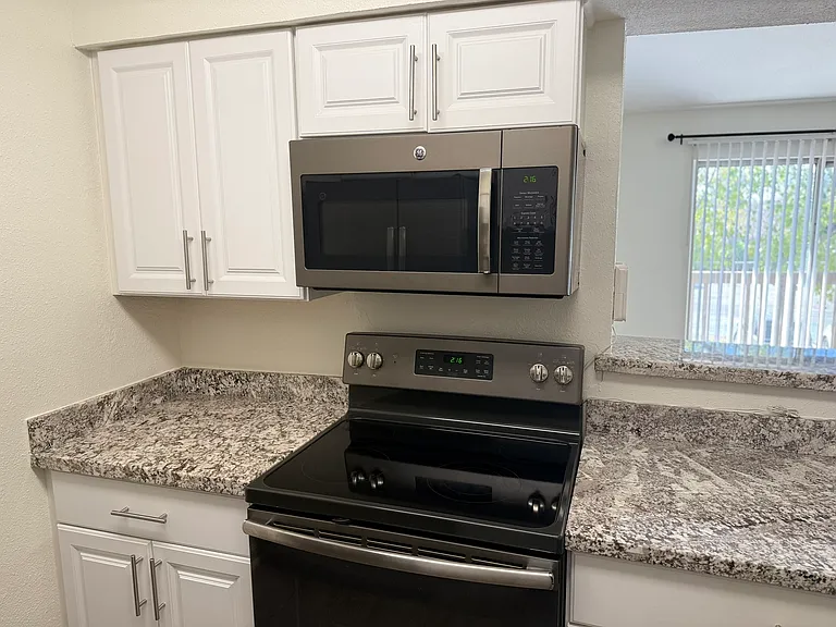 Stainless stell microwave and stove/oven