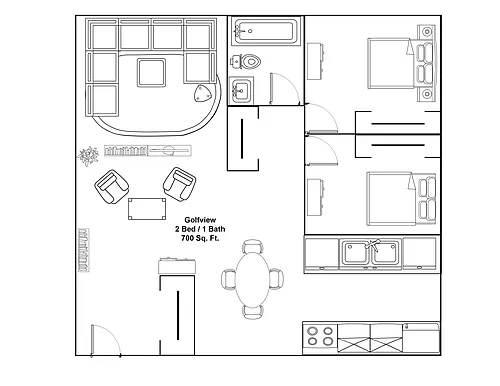 Floor plan 2 Bedroom