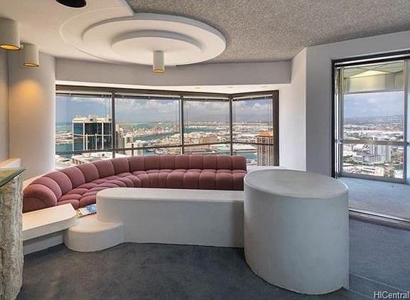 Sitting area once you exit the private elevator.