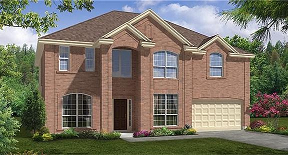 Artist rendering of the same floor plan and model with a different elevation