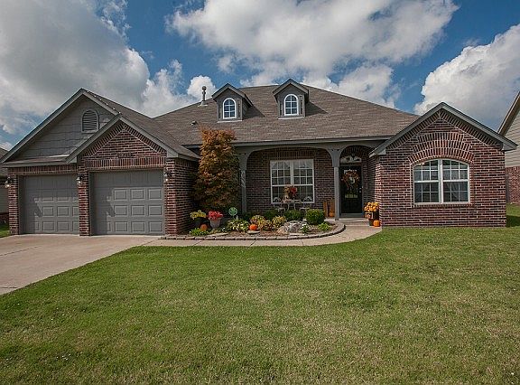 House faces east,landscaping.