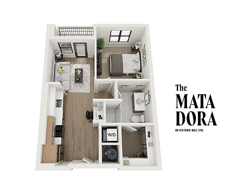 Floor plan 1S One Bedroom / One Bath
