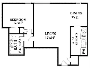 Floor plan 1B Upper