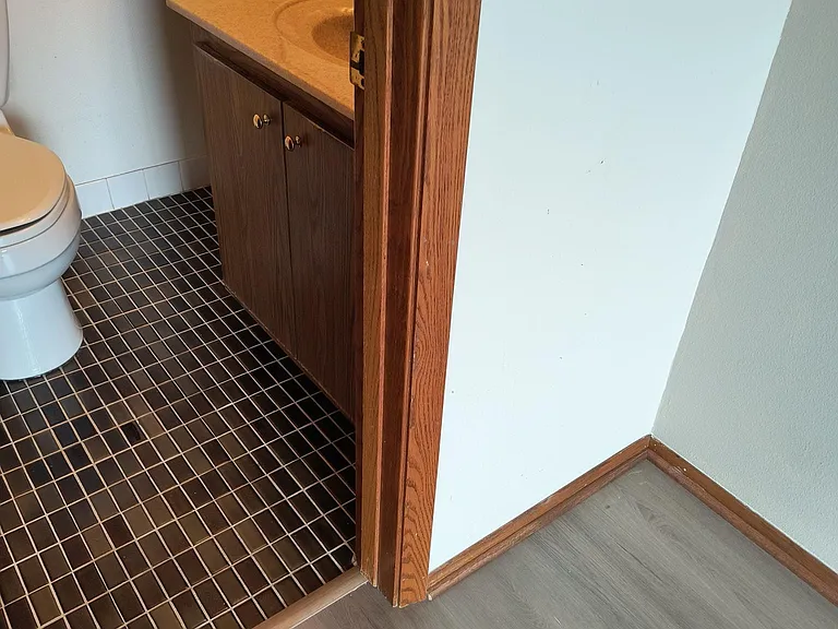 Half bathroom in master bedroom