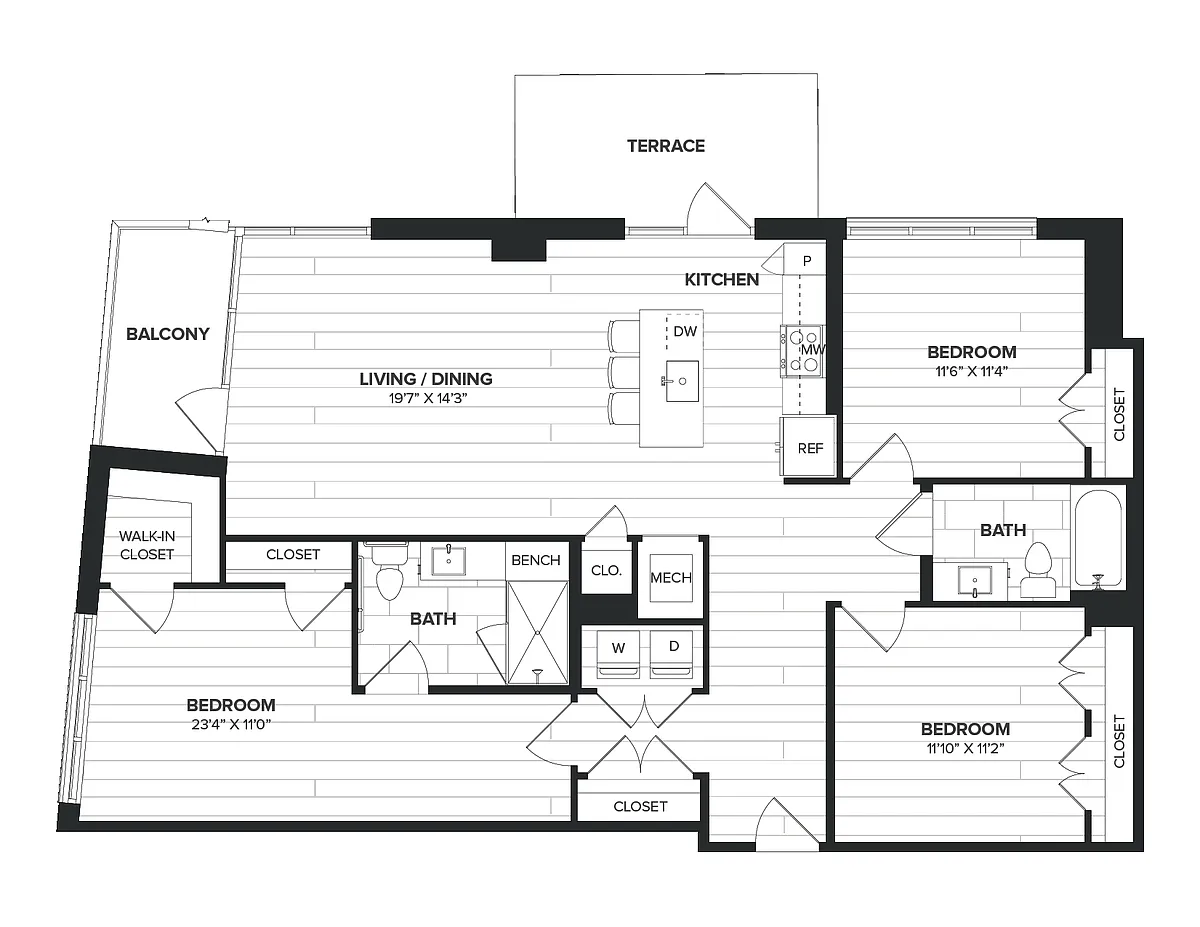 Floor plan 03BR-02