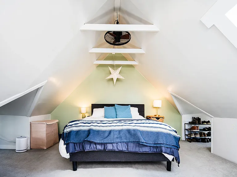 Bedroom 2 with north and south dormers