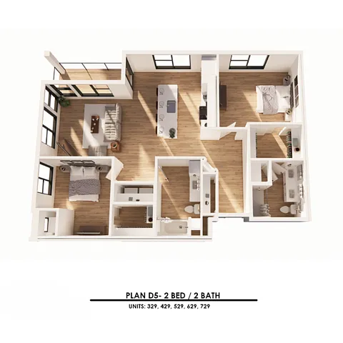 Floor plan D5 2X2