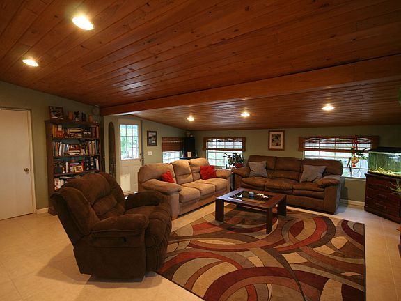 Large living room opens to pool