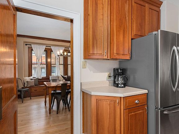Coffee maker, blender, crock pot, toaster, hand mixer - this kitchen has it all.