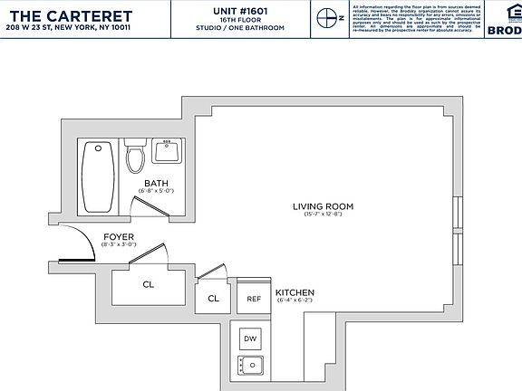 2nd image of 208 W 23rd St APT 1601