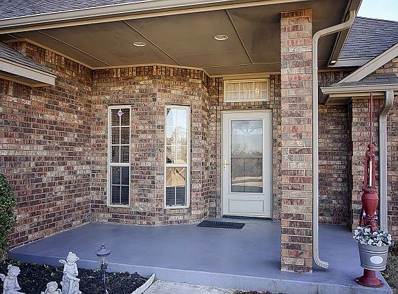 Welcoming covered front entry