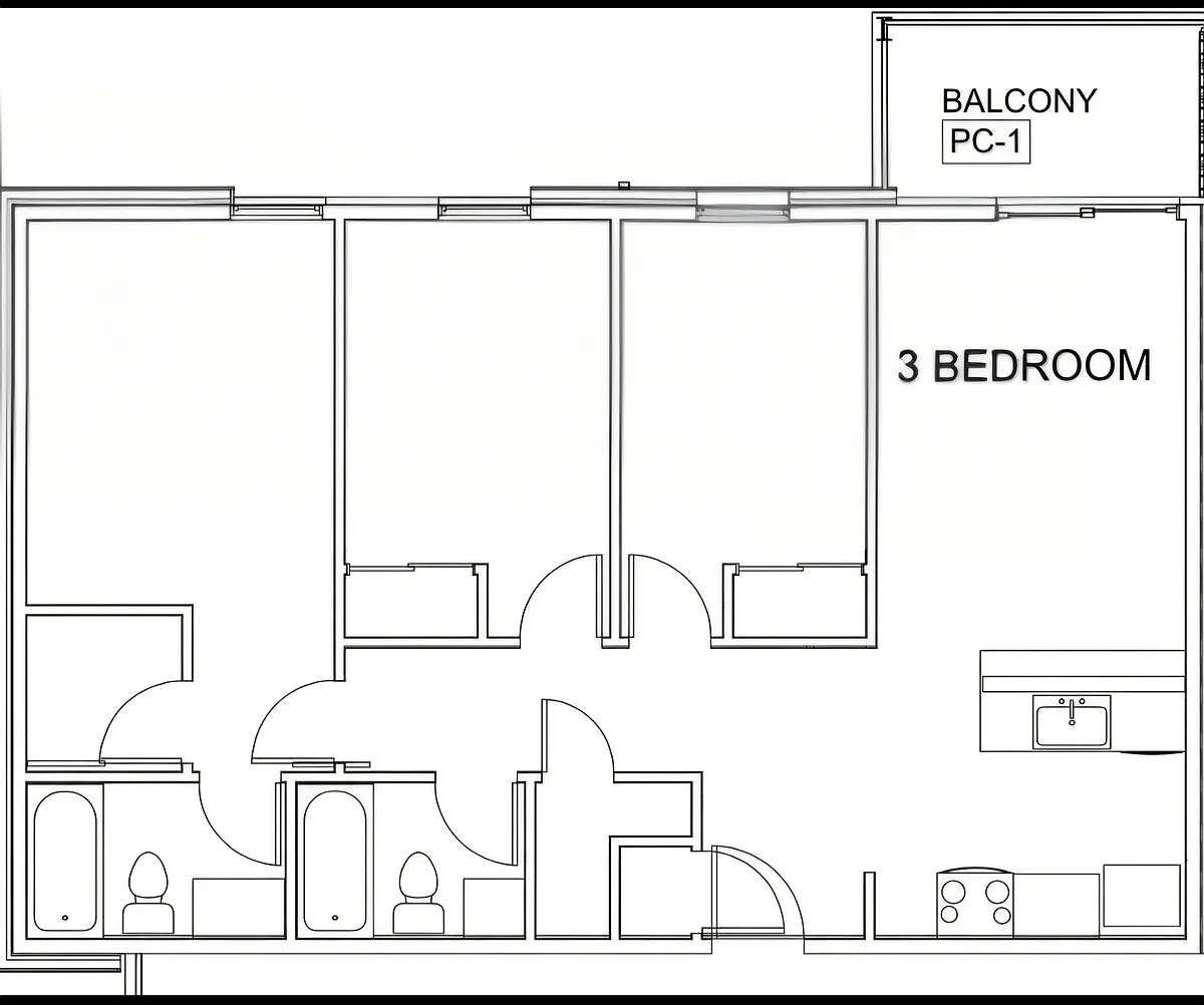 Floor plan 3 BR