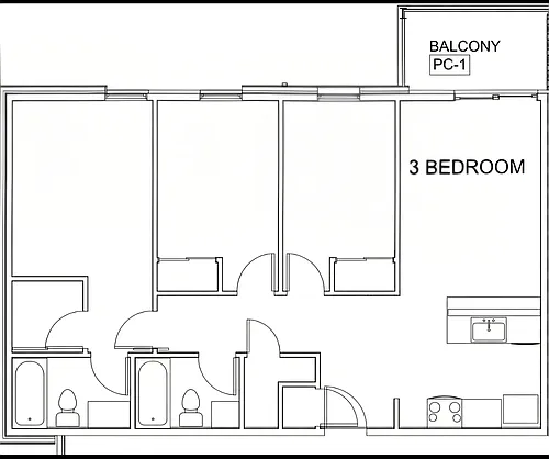 Floor plan 3 BR