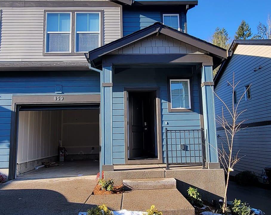Front view and garage