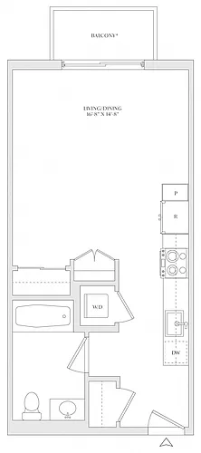 Floor plan Studio-S1a