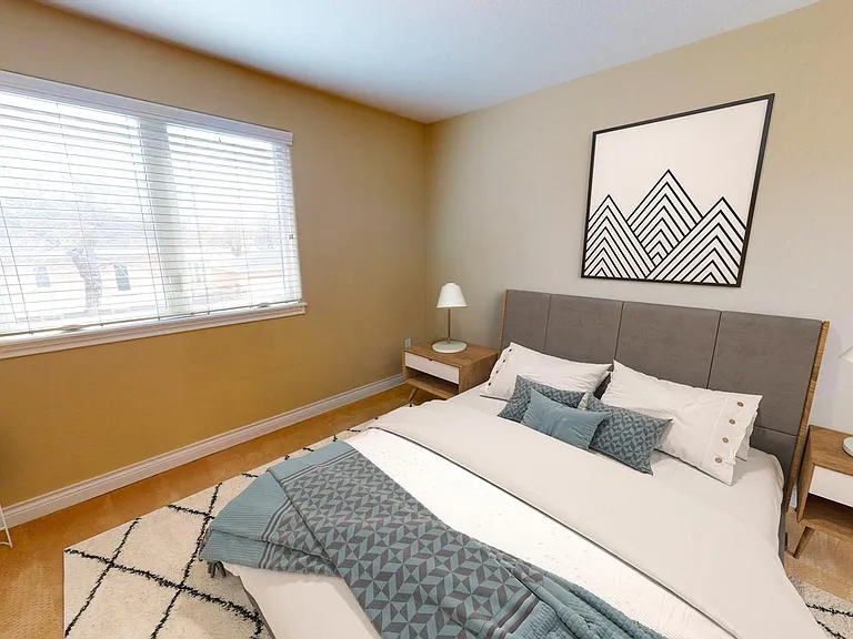 Bedroom 3. This image shows a virtually furnished space. Bedrooms come unfurnished.