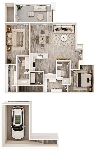 Floor plan Schubert w Attached Garage
