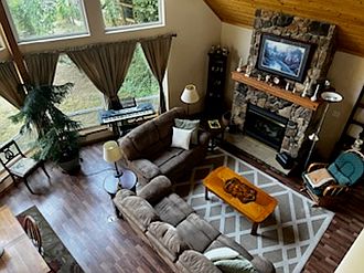 Loft view of living room.