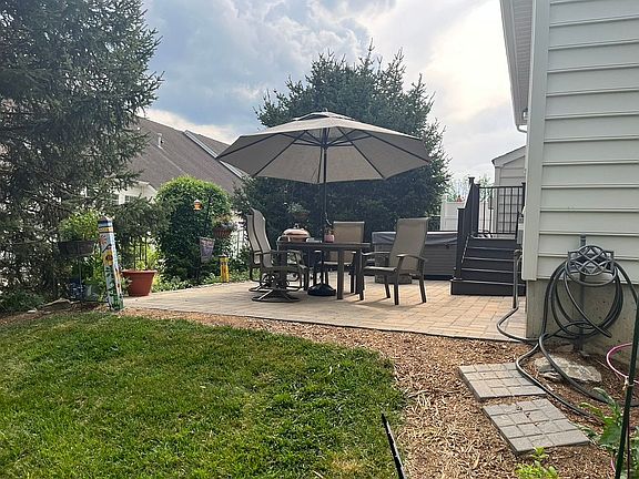 Oversized paver patio. 