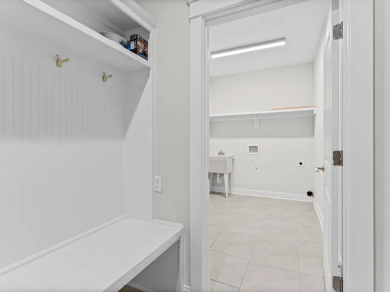 Mudroom, entrance to laundry room