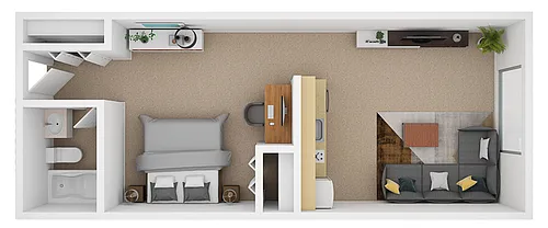 Floor plan Studio Loft Apartment